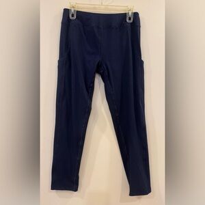 Lululemon Navy Blue Size 6 Leggings with Side Pockets